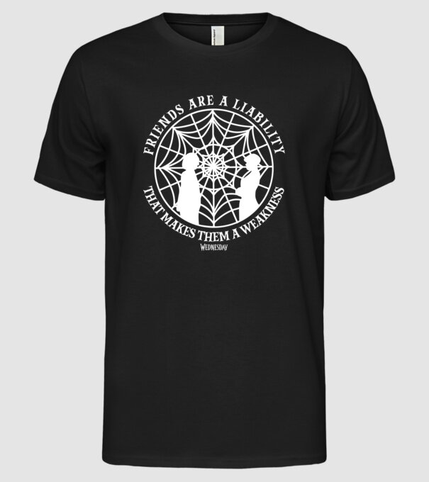Friends are liability model negru pe tricou