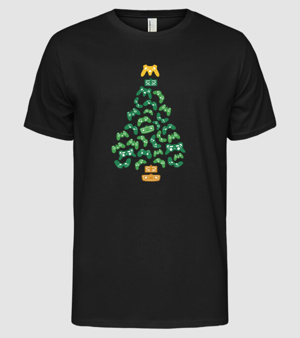 Gamer tree model negru pe tricou