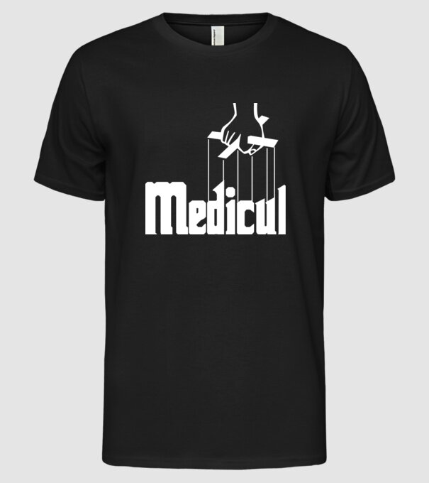 Medicul model negru pe tricou