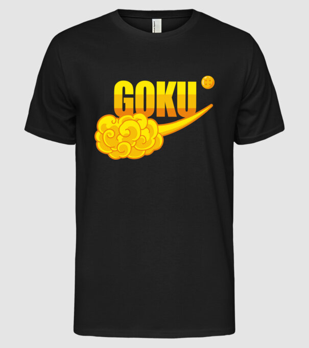 goku cloud model negru pe tricou