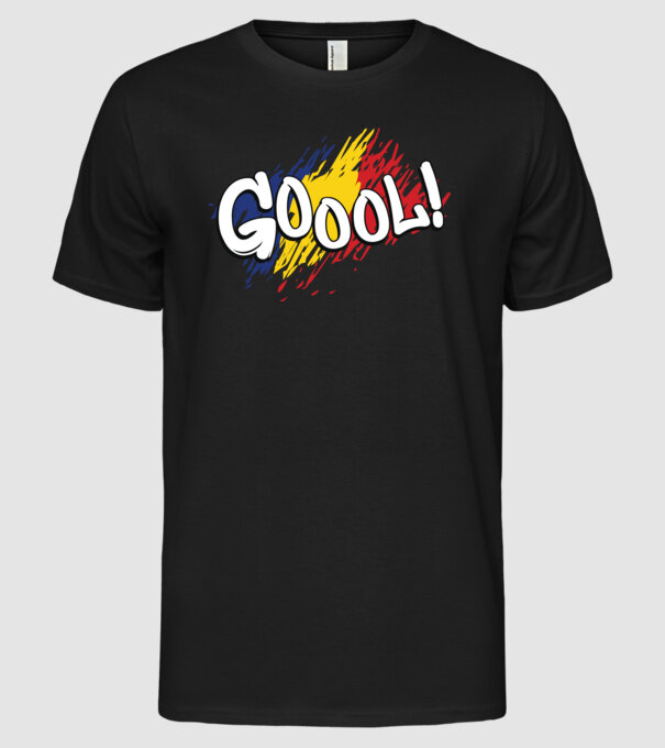 GOOOL model negru pe tricou