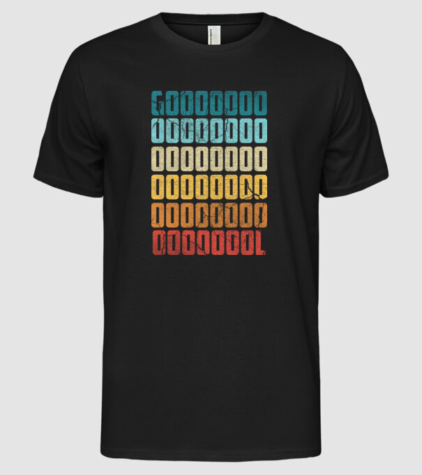 GOOOL retro model negru pe tricou