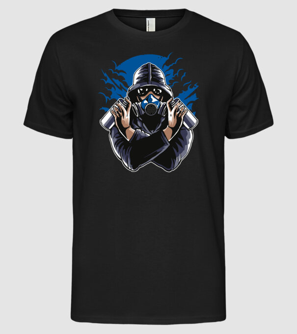 Graffiti model negru pe tricou