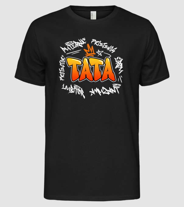 Graffiti apa fehér RO model negru pe tricou