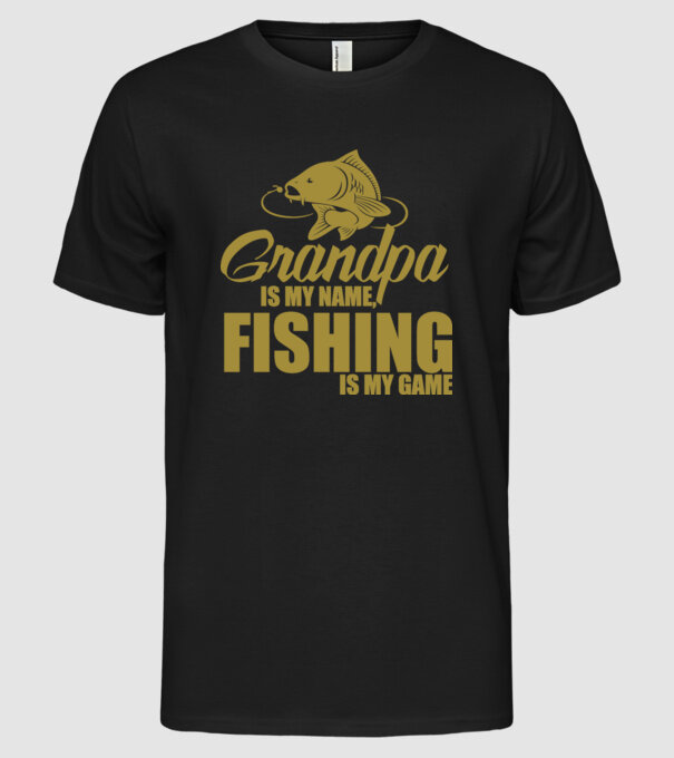 Grandpa is my name model negru pe tricou