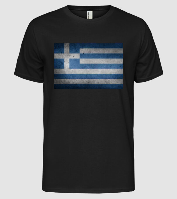 GREECE model negru pe tricou