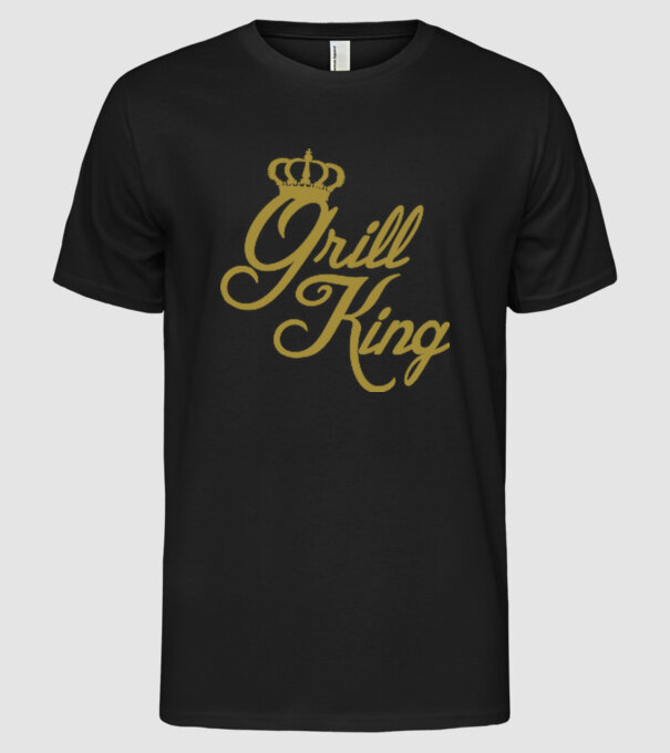 Grill King model negru pe tricou