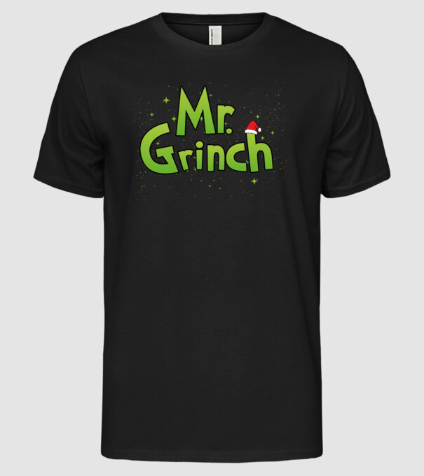 Grinch Family Mr Grinch model negru pe tricou