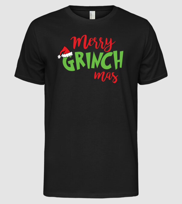 Grinchmas model negru pe tricou