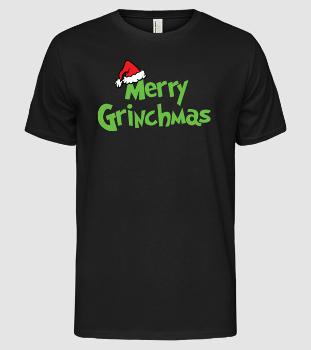 Grinchmas model negru pe tricou