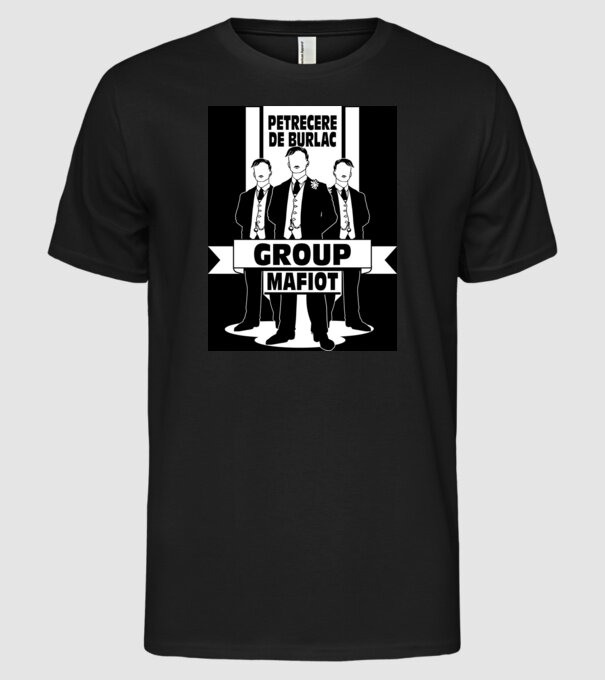 Group Mafiot model negru pe tricou