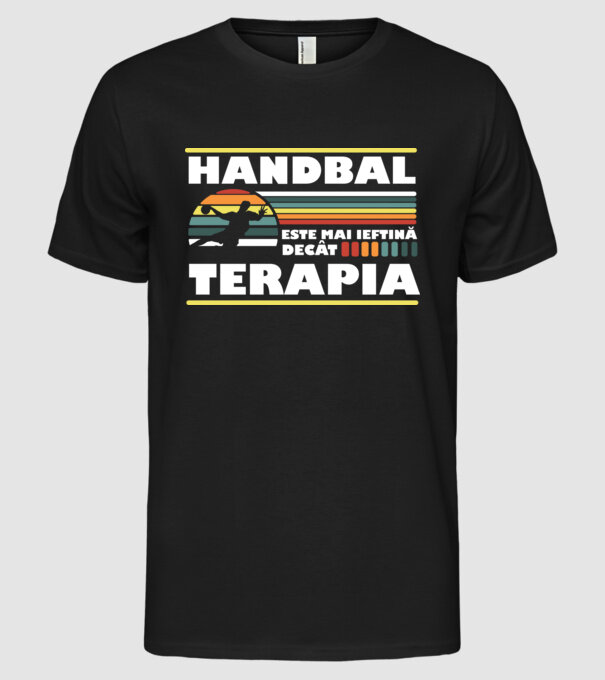 Handbal terapia model negru pe tricou