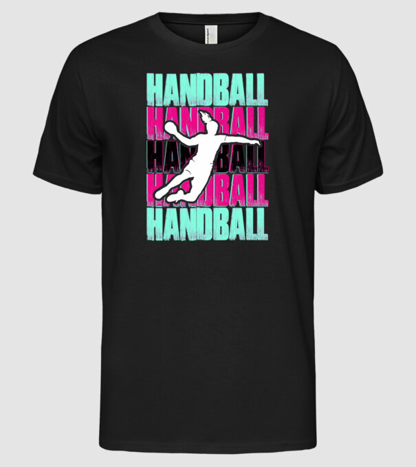 handball model negru pe tricou