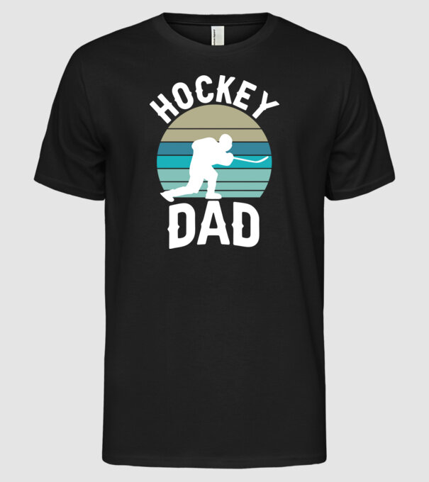 Hockey dad model negru pe tricou