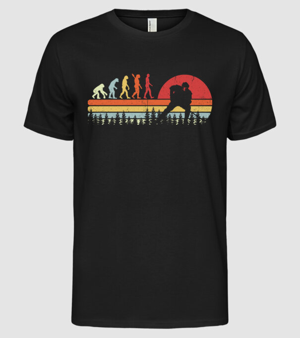 Hockey evolution model negru pe tricou