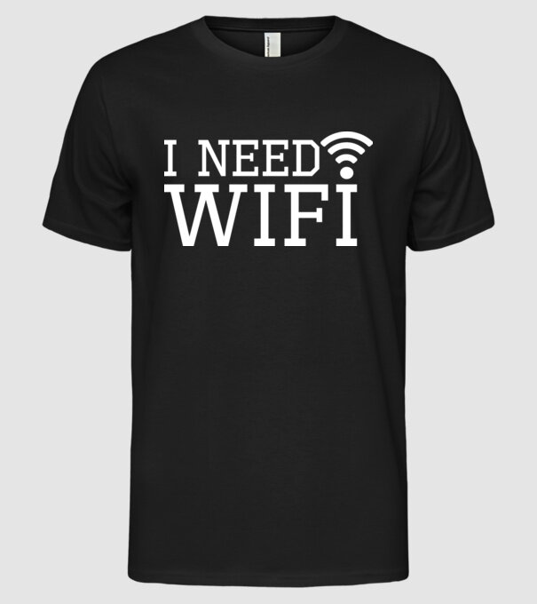 I need wifi model negru pe tricou