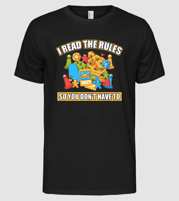 I read the rules model negru pe tricou