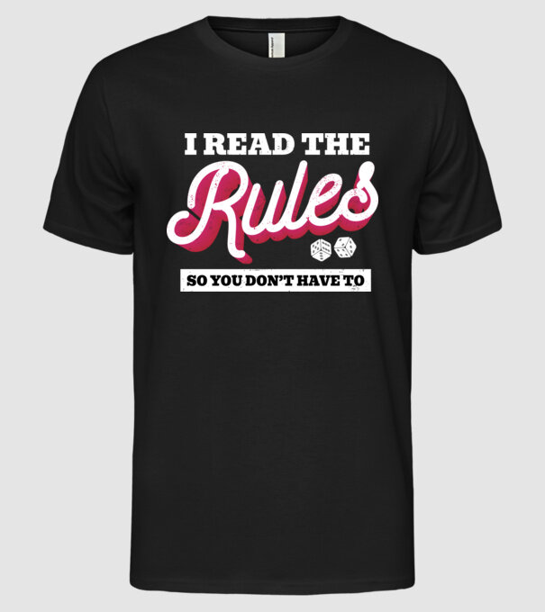 I read the rules s you don't have to simple model negru pe tricou