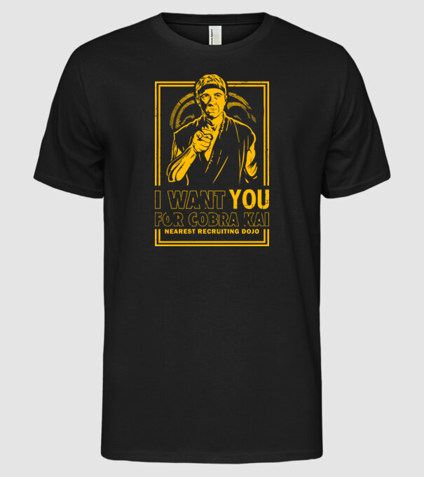 I want you cobra kai model negru pe tricou