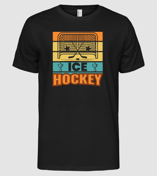 Ice Hockey model negru pe tricou