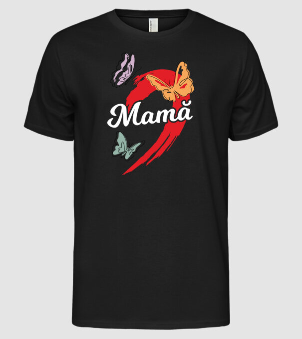 Mamă model negru pe tricou