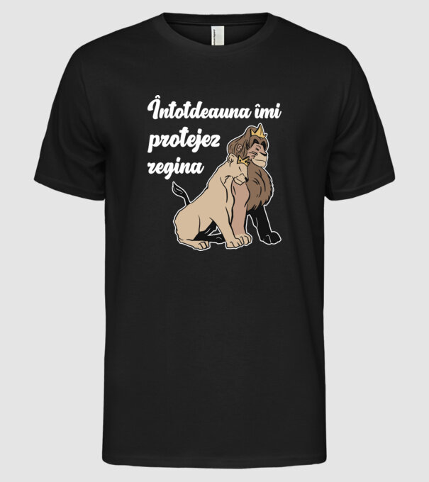Întotdeauna îmi protejez regina model negru pe tricou