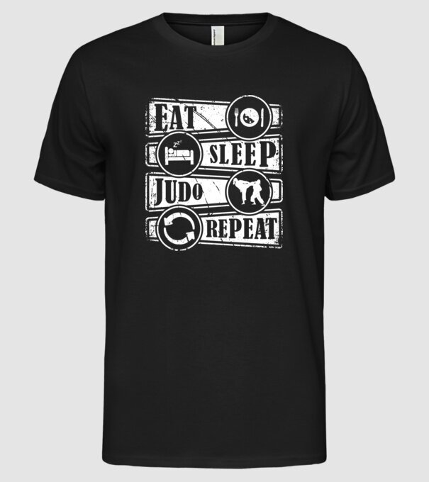 Judo model negru pe tricou