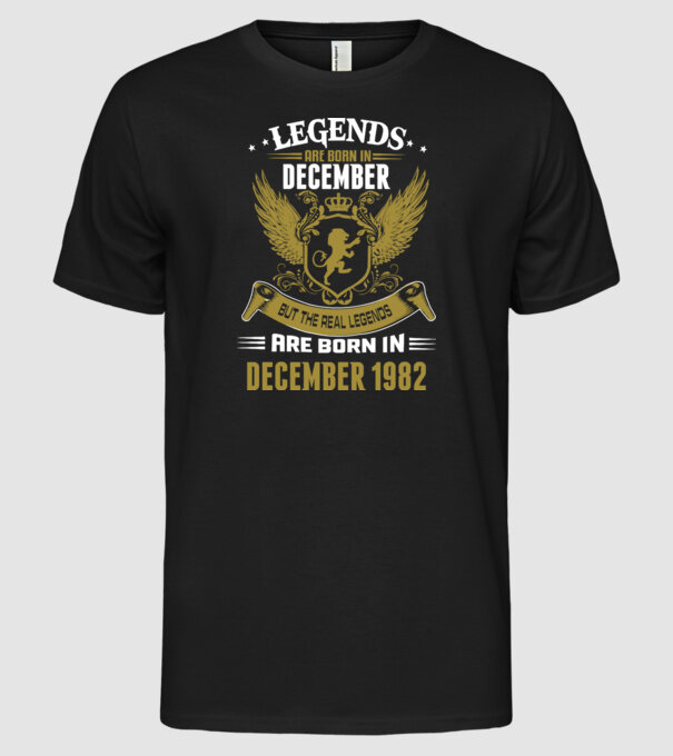 Legends born model negru pe tricou
