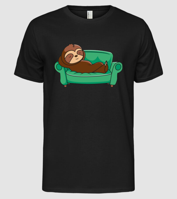 Leneș model negru pe tricou
