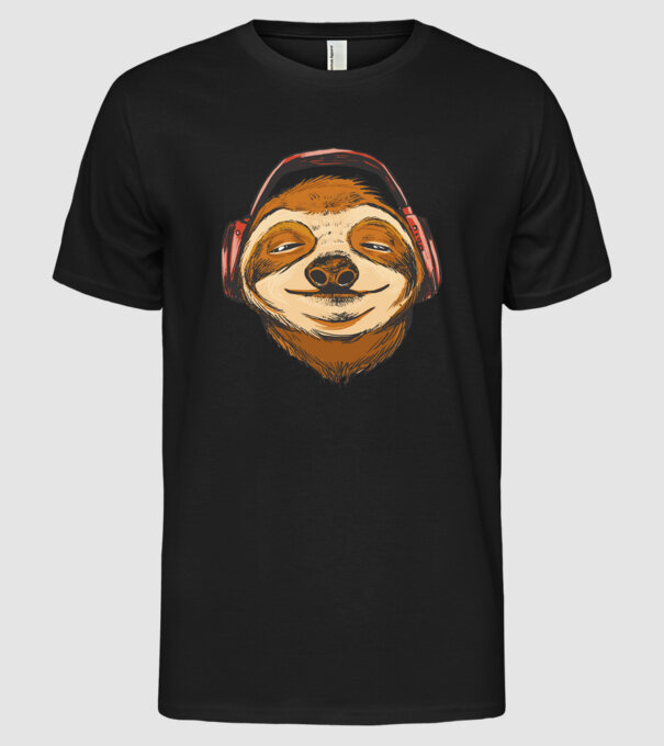 Leneș model negru pe tricou