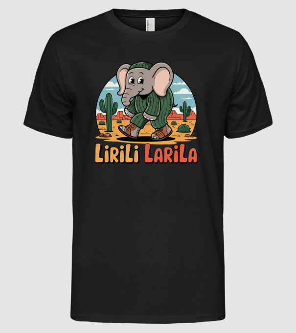 Lirili Larila model negru pe tricou