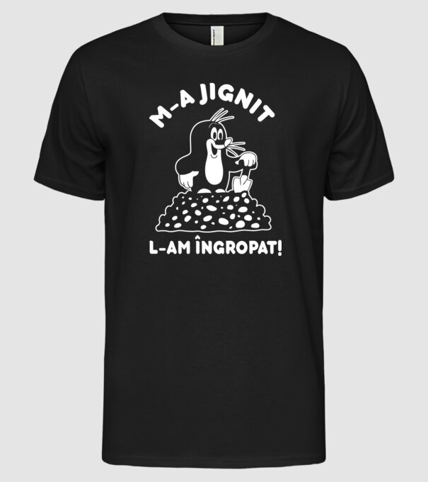 M-a jignit, l-am îngropat model negru pe tricou