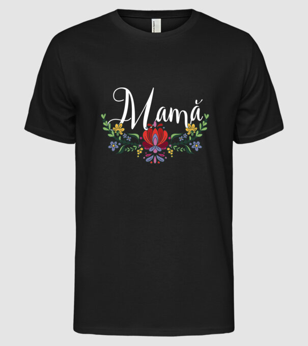 Mamă model negru pe tricou