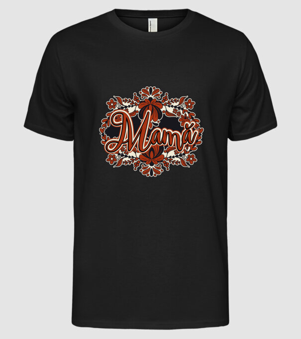 Mamă model negru pe tricou