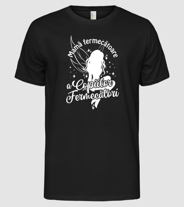 Mamă fermecătoare a copiilor fermecători model negru pe tricou