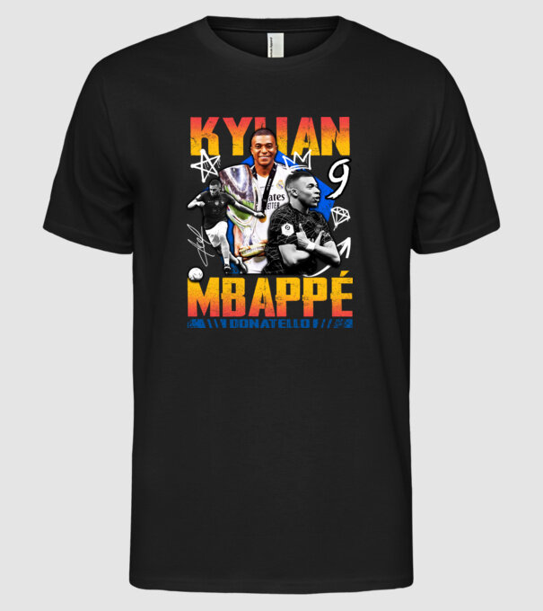 Mbappé tribute model negru pe tricou