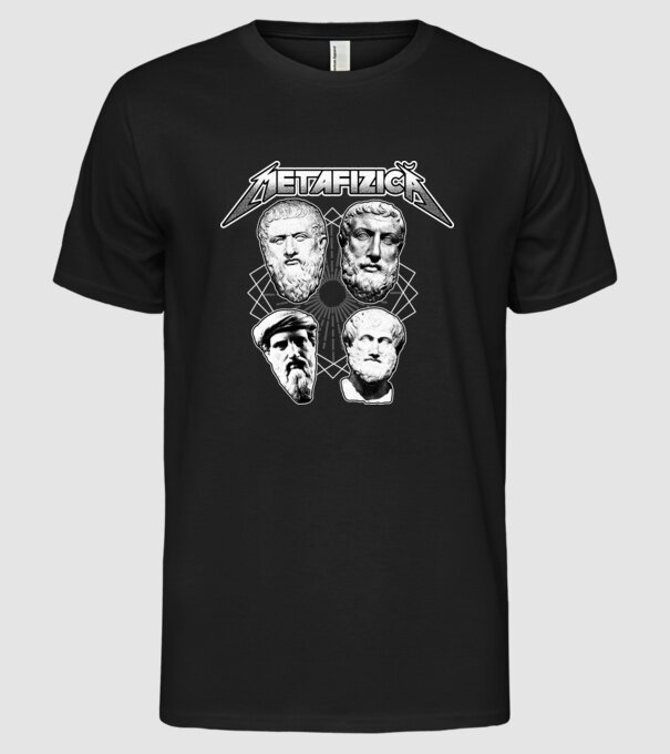 metafizică model negru pe tricou