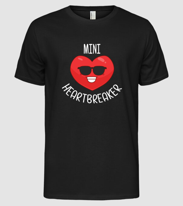 mini heartbreaker model negru pe tricou