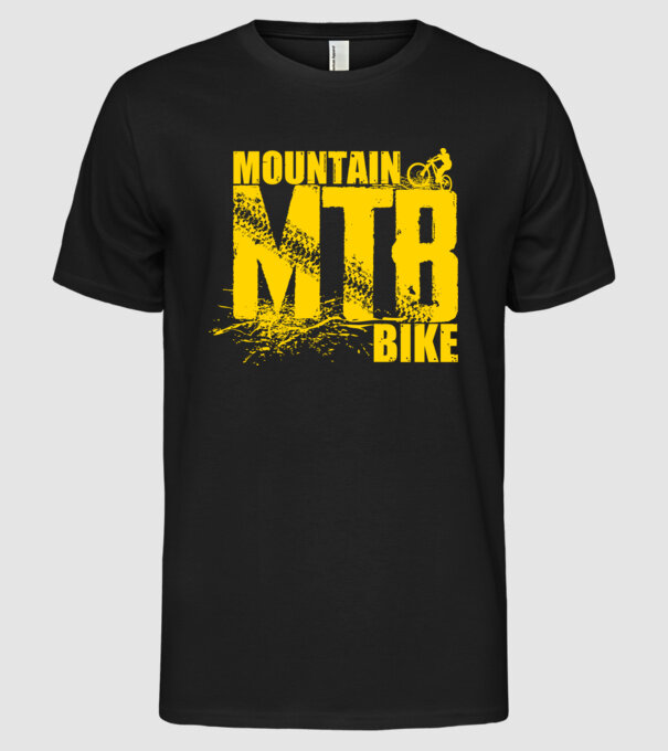 MTB model negru pe tricou
