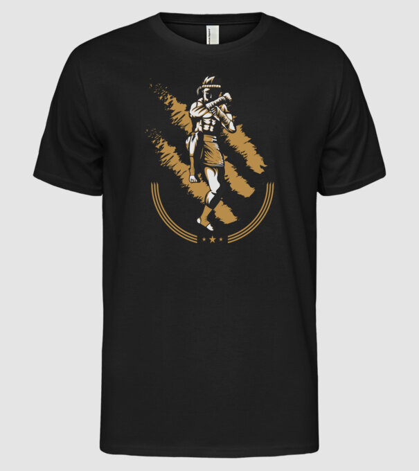 Muay Thai 2 model negru pe tricou