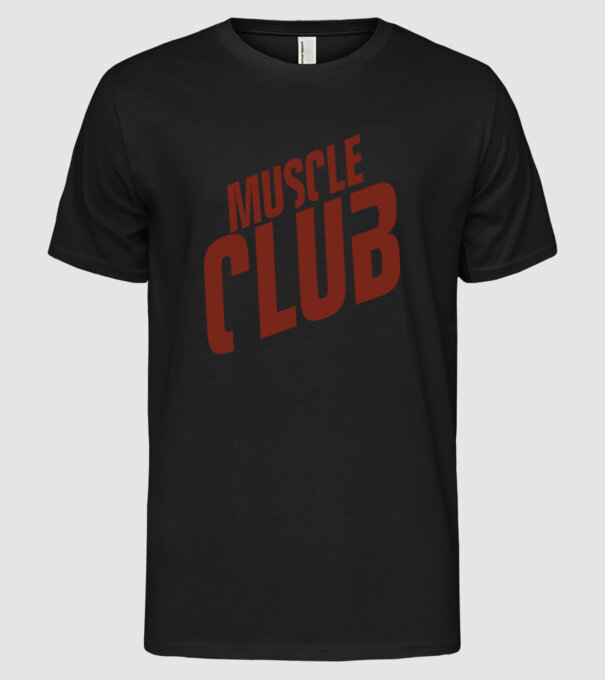 Muscle Club model negru pe tricou