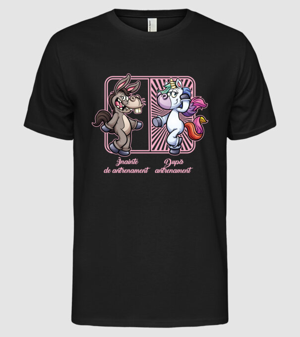 inainte de antrenament model negru pe tricou