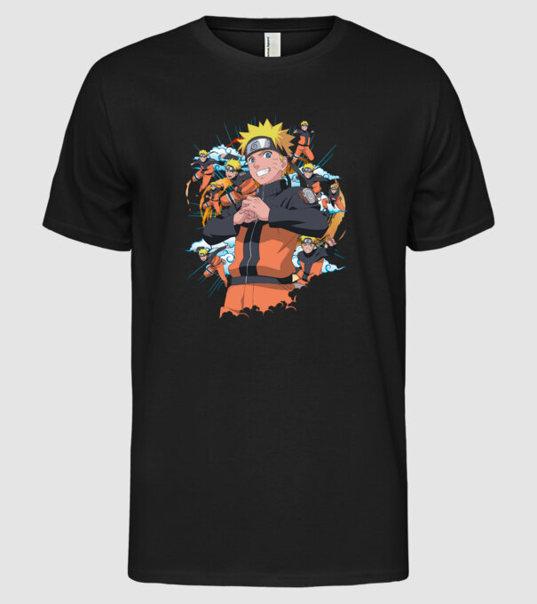 NARUTO model negru pe tricou