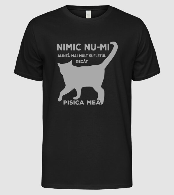Nimic nu-mi alintă mai mult sufletul decât pisica mea model negru pe tricou