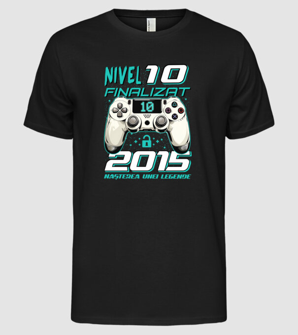 Nivel finalizat 10 2015 model negru pe tricou
