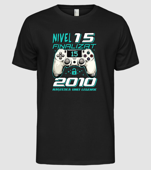 Nivel finalizat 15 2010 model negru pe tricou