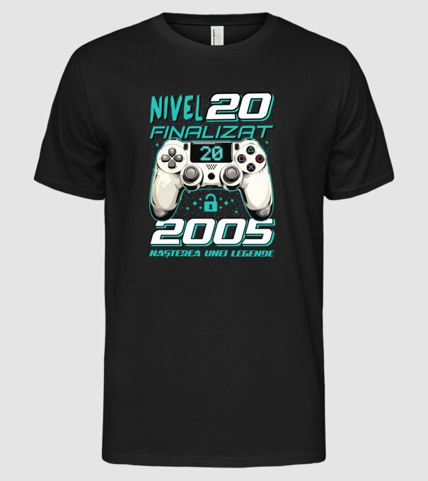 Nivel finalizat 20 2005 model negru pe tricou