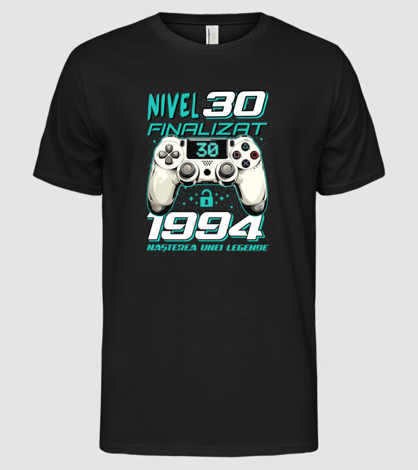 Nivel finalizat 30 1995 model negru pe tricou