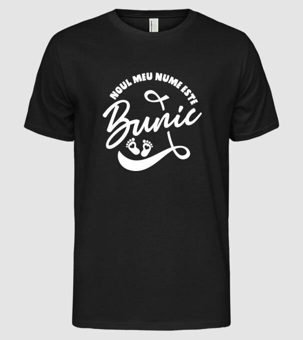 Noul meu nume este Bunic model negru pe tricou