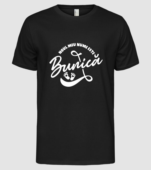 Noul meu nume este Bunică model negru pe tricou